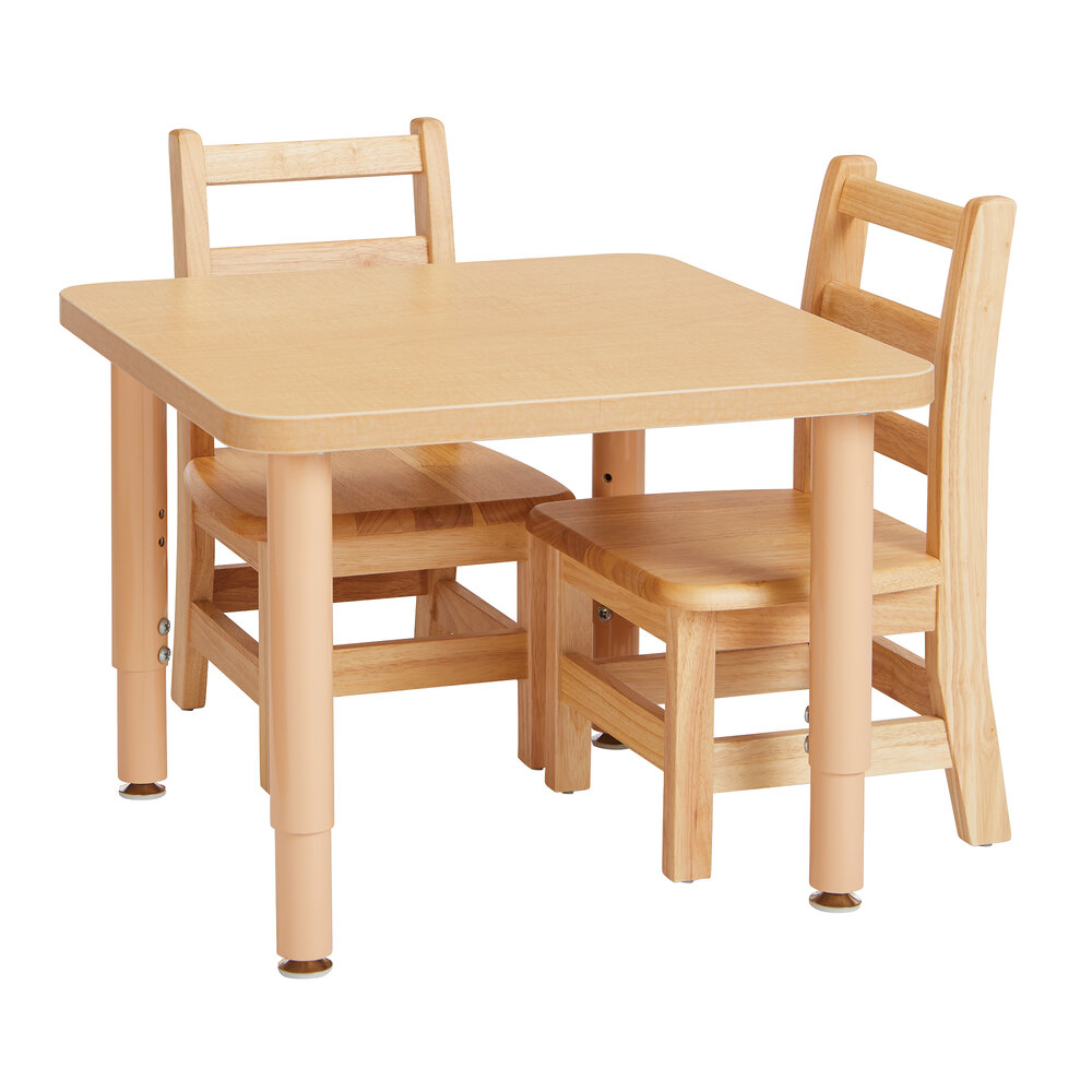 Jonti-Craft Baltic Birch 6253JCP251 Purpose+ 24" x 24" x 14" Square Laminate Adjustable Height Table