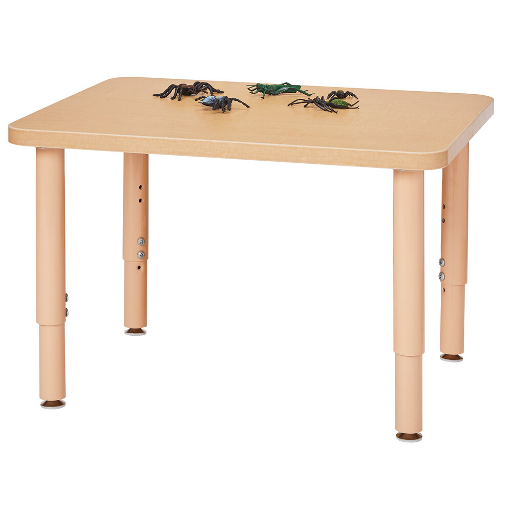 Jonti-Craft Baltic Birch 6254JCP251 Purpose+ 30" x 24" x 14" Rectangle Laminate Adjustable Height Table