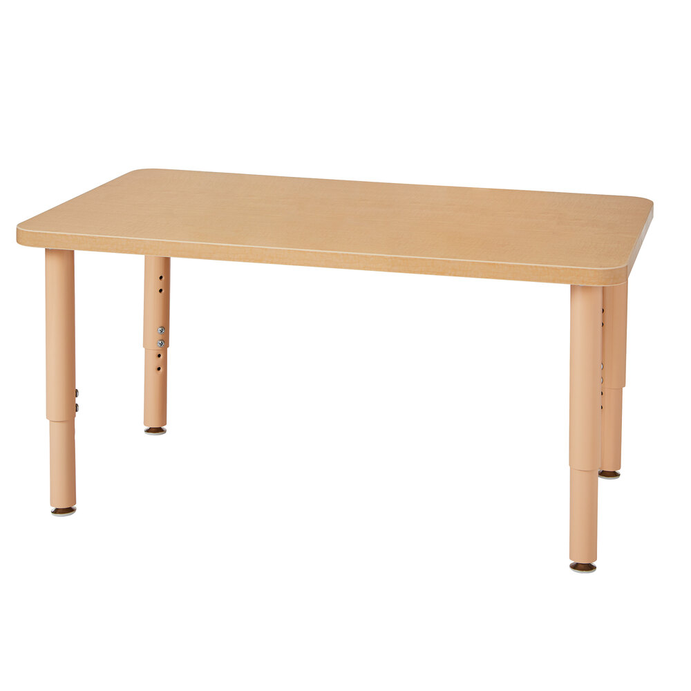 Jonti-Craft Baltic Birch 6255JCP251 Purpose+ 36" x 24" x 14" Rectangle Laminate Adjustable Height Table