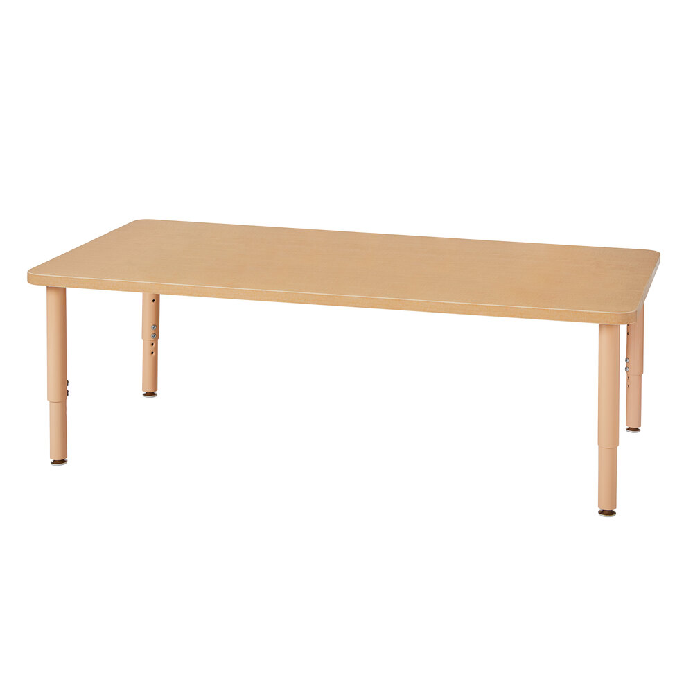 Jonti-Craft Baltic Birch 6259JCP251 Purpose+ 72" x 30" x 14" Rectangle Laminate Adjustable Height Table