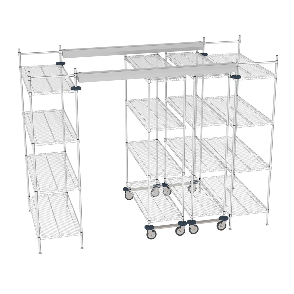 Metro TT10-E2148M1848C Super Erecta 10' x 4' Chrome Top-Track Kit