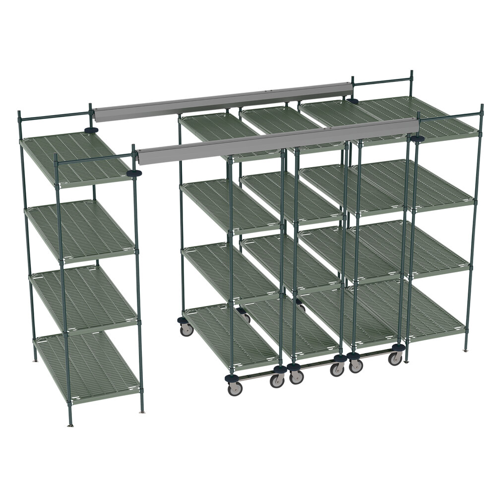 Metro TT12-E2448M1848P Super Erecta Pro 12' x 4' Top-Track Kit