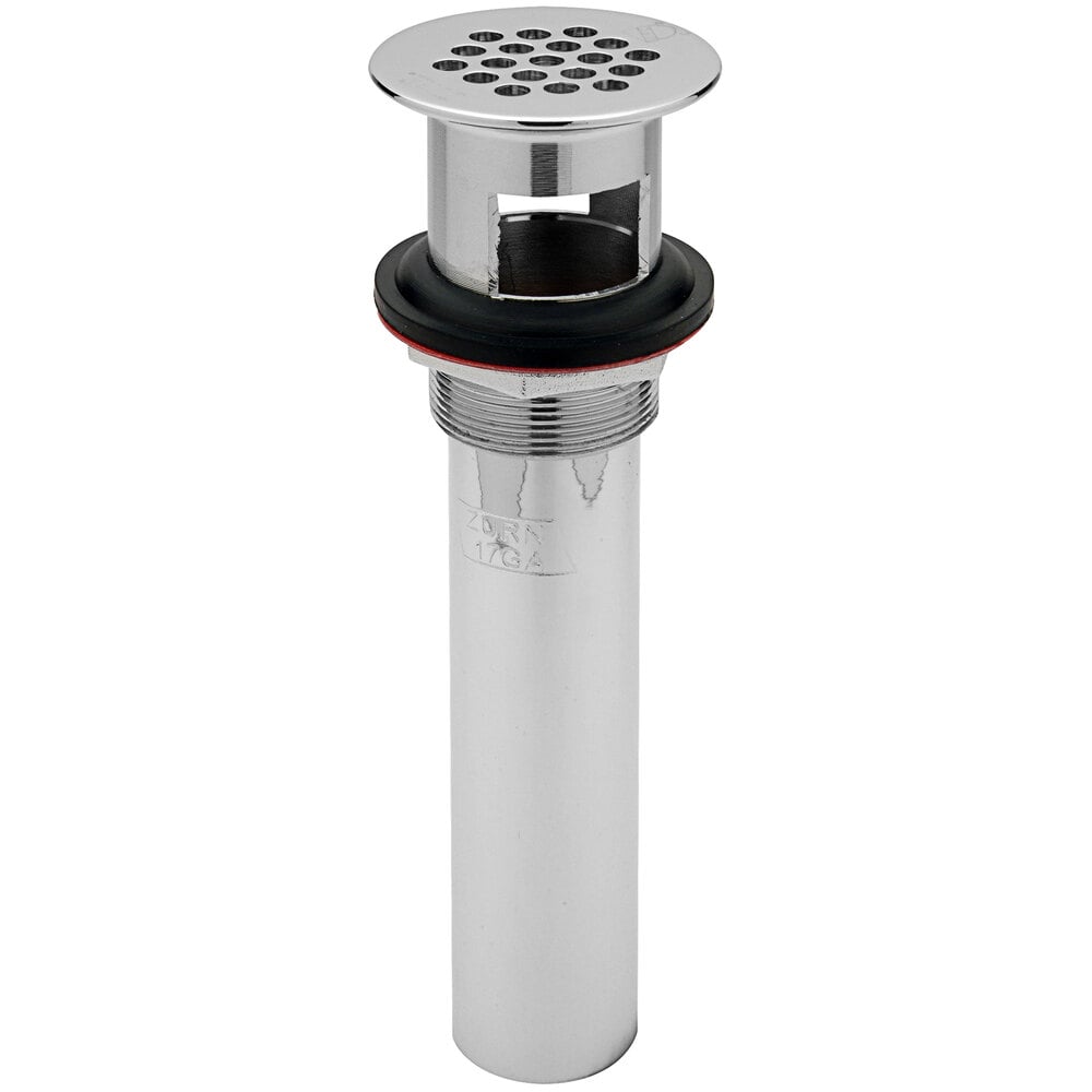 Zurn Elkay Z8743-PC 2 1/4" Solid Top Sink Drain with Open Grid Strainer, P.O. Plugs, and 5" Tailpiece