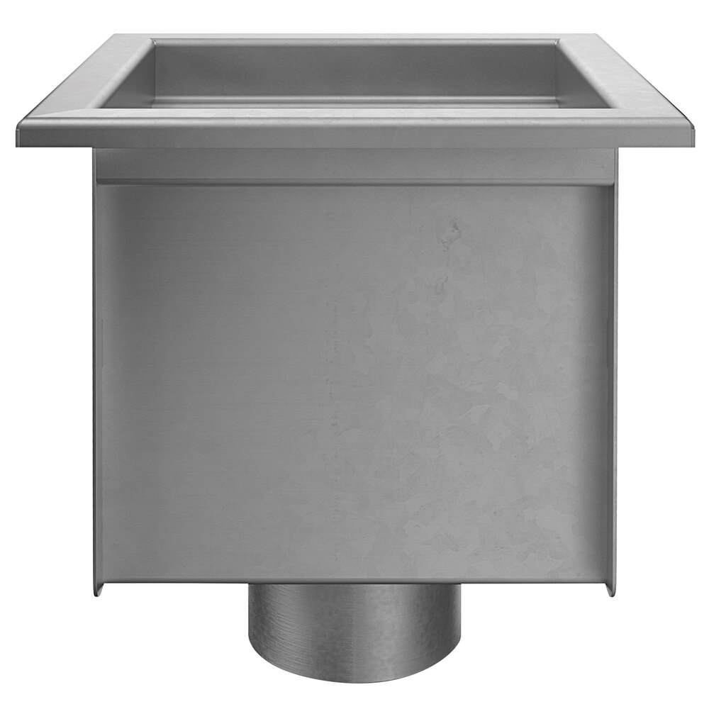 Zurn Elkay Z1752-2NH-SDC 12" x 12" Stainless Steel Floor Sink with 2" No Hub Connection and 10" Sump Depth