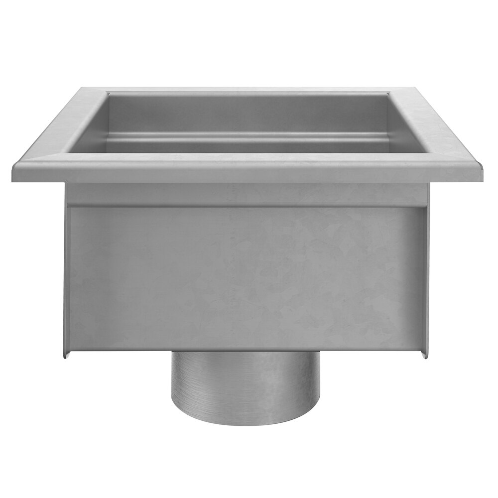 Zurn Elkay Z1750-2NH-SDC 12" x 12" Stainless Steel Floor Sink with 2" No Hub Connection and 6" Sump Depth