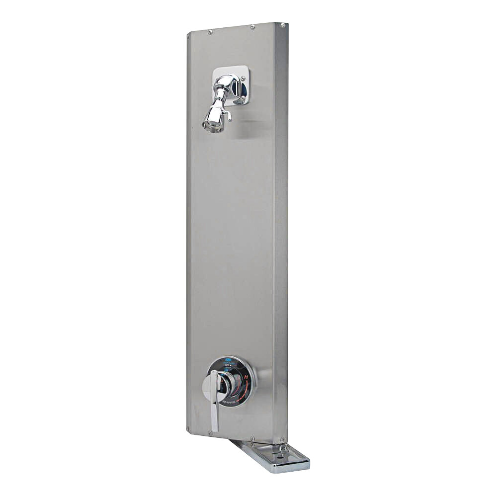 Zurn Elkay Z7500-CR-I2-1.25 Temp-Gard Aqua Panel Stainless Steel Fixed Spray Corner Institutional Shower - 1.25 GPM