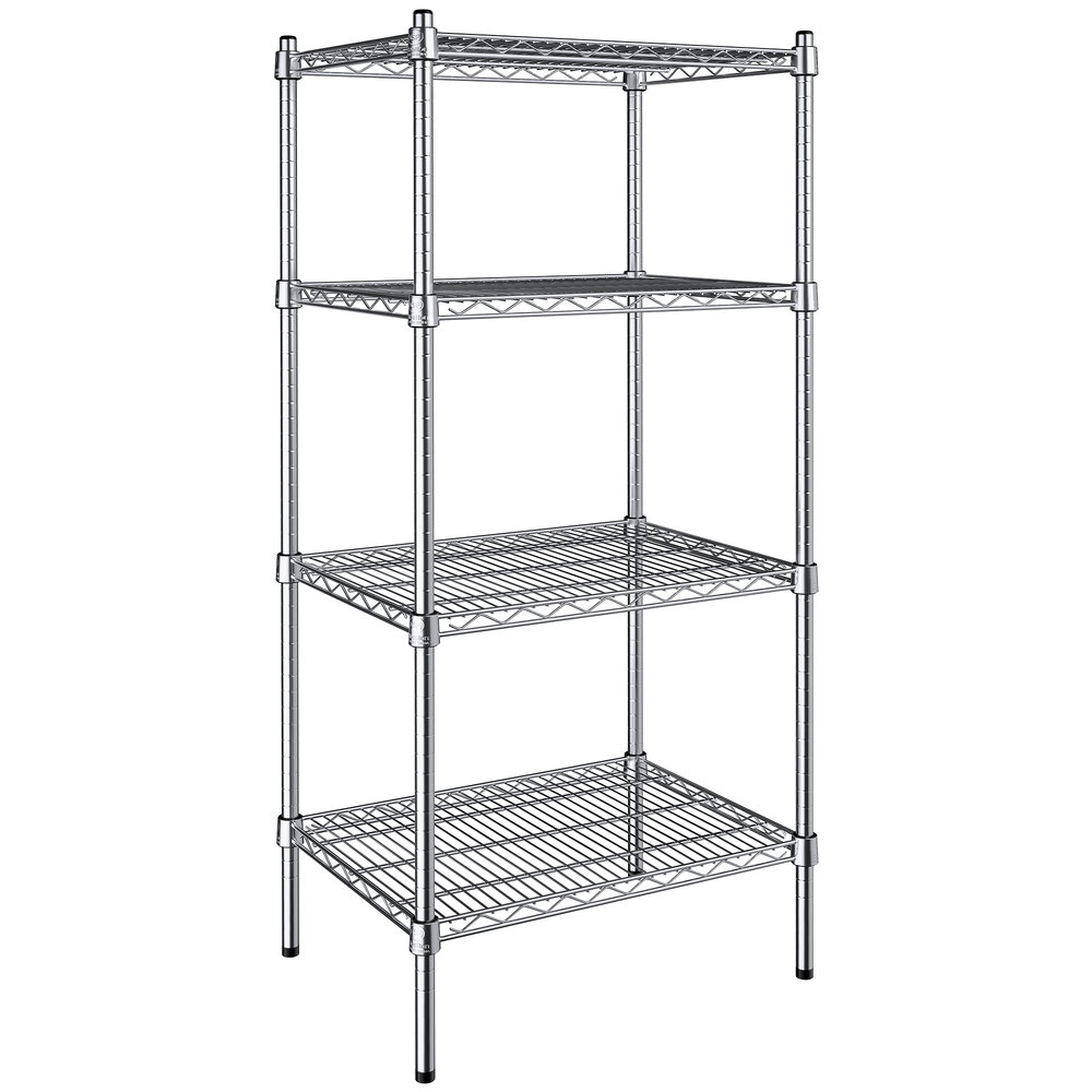 Steelton 18" x 24" NSF Chrome 4-Shelf Kit with 54" Posts