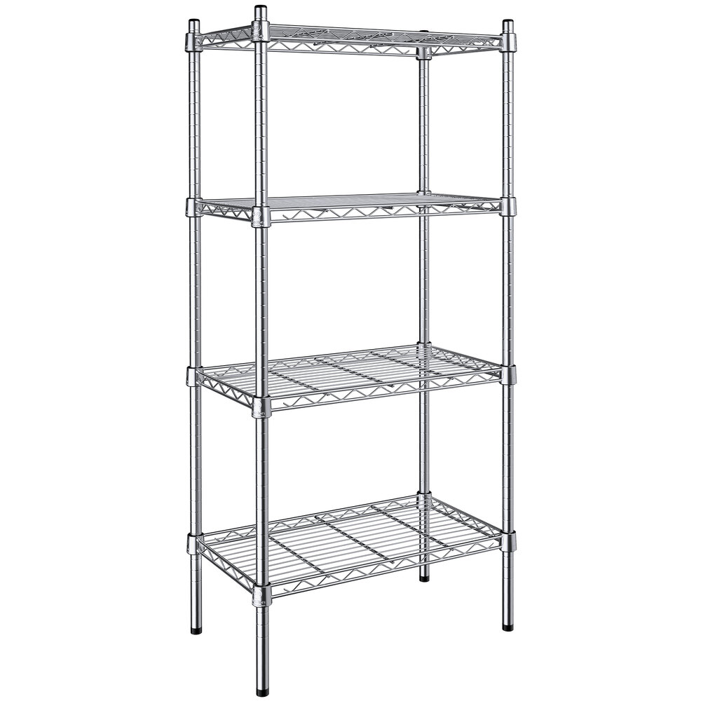 Steelton 14" x 24" NSF Chrome 4-Shelf Kit with 54" Posts