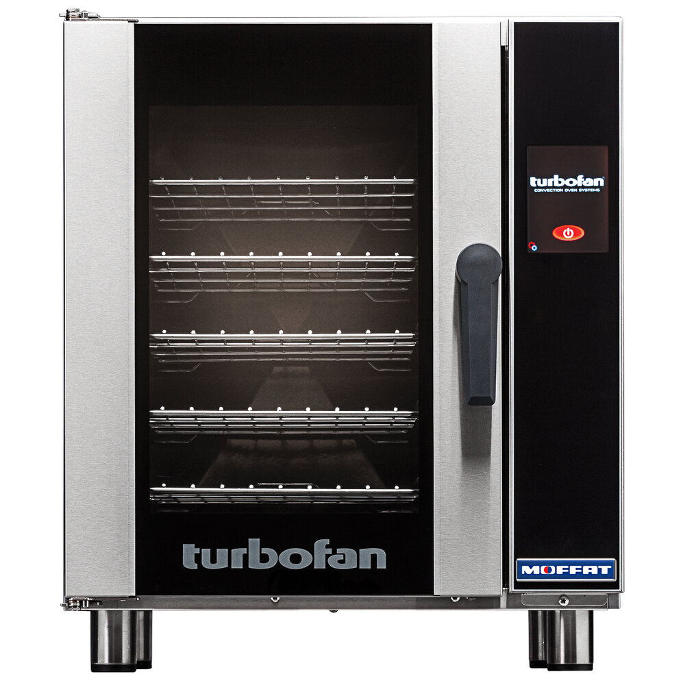 Moffat E33T5-P Turbofan Single Deck Half Size Electric Touch Screen Convection Oven with Steam Injection - 208V, 1 Phase, 5.4 kW
