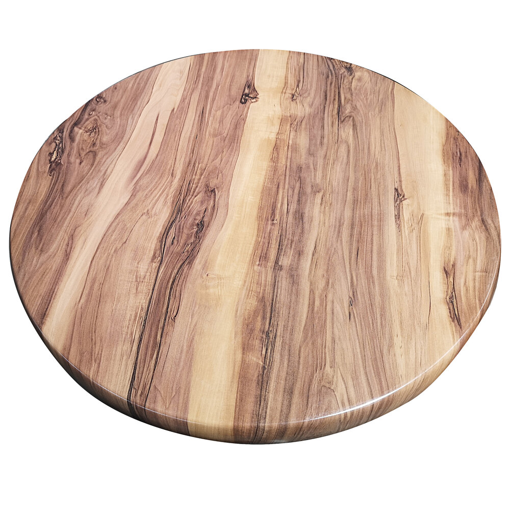 American Tables & Seating ATO28-213 27 1/2" Round Indian Rosewood Isotop Outdoor Tabletop