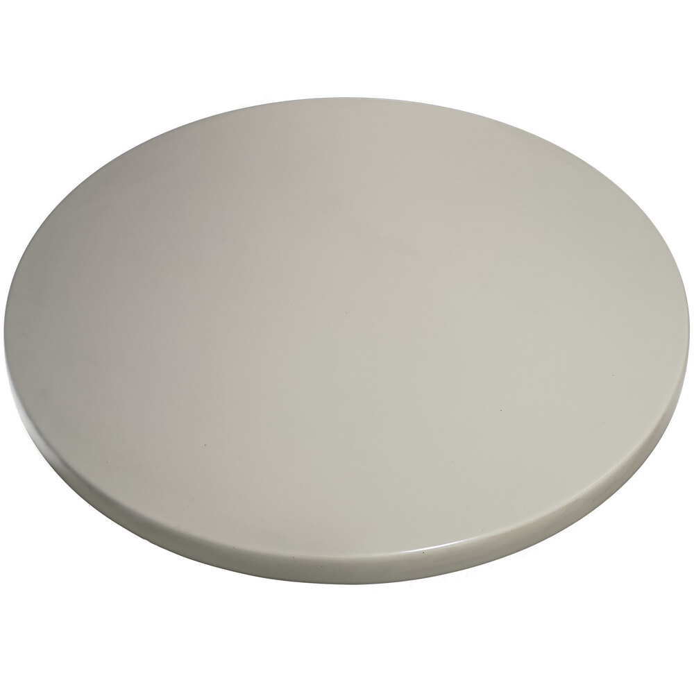 American Tables & Seating ATO28-214 27 1/2" Round Pearl White Isotop Outdoor Tabletop