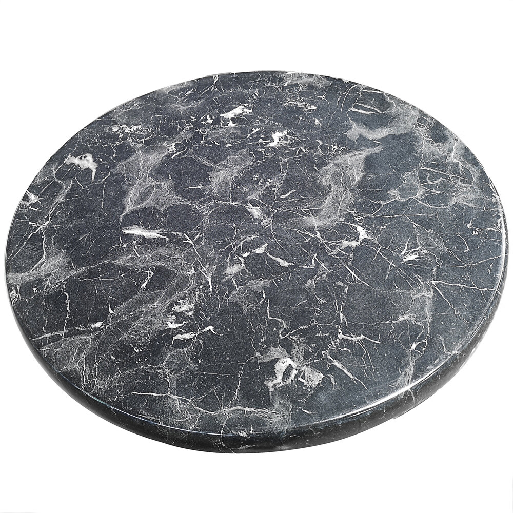 American Tables & Seating ATO36-202 35 1/2" Round Alcantara Black Isotop Outdoor Tabletop