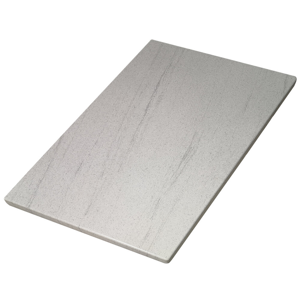 American Tables & Seating ATO3048-207 31 1/2" x 47 3/16" Rectangular Compressed Grey Isotop Outdoor Tabletop