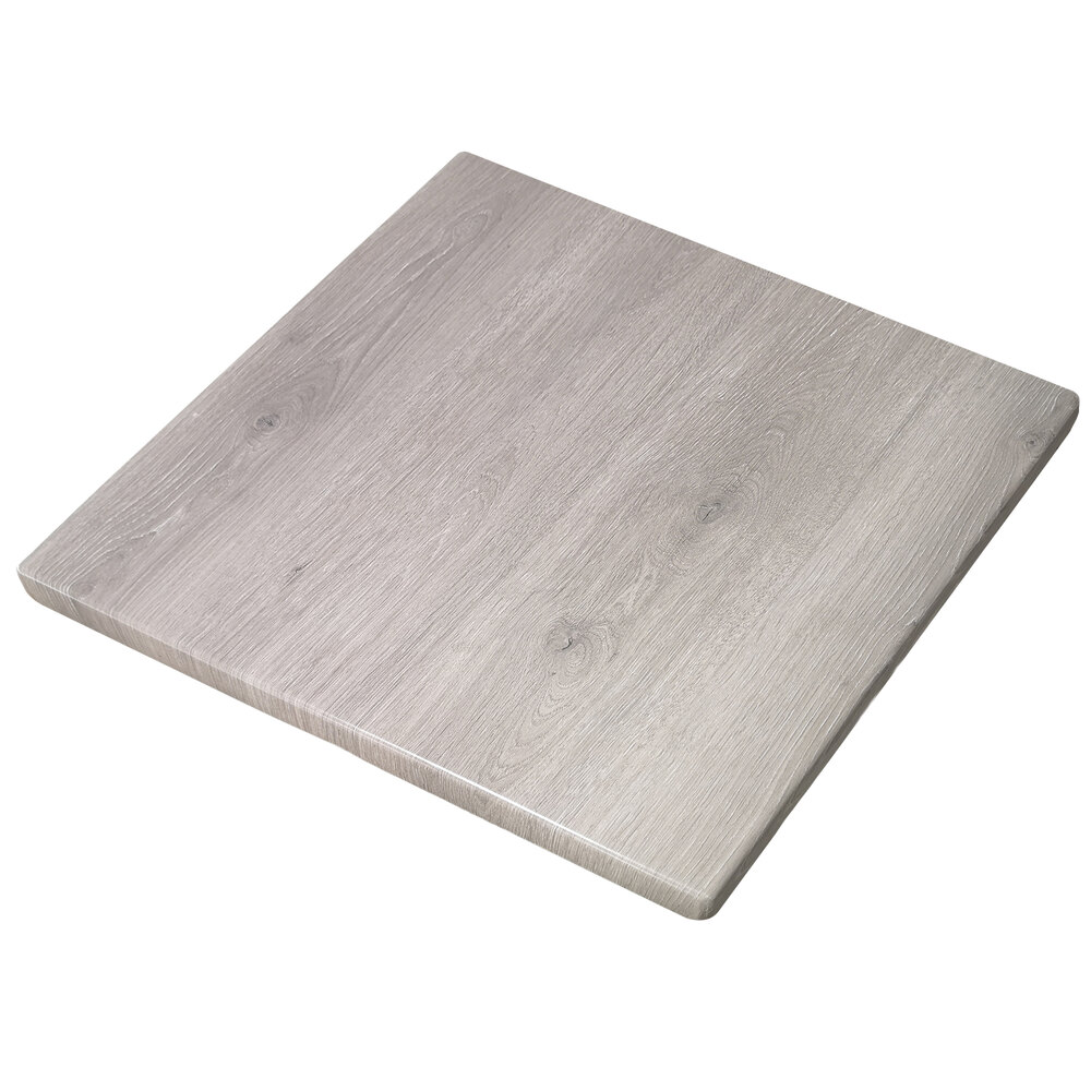 American Tables & Seating ATO3636-212 35 1/2" Square Grey Oak Isotop Outdoor Tabletop