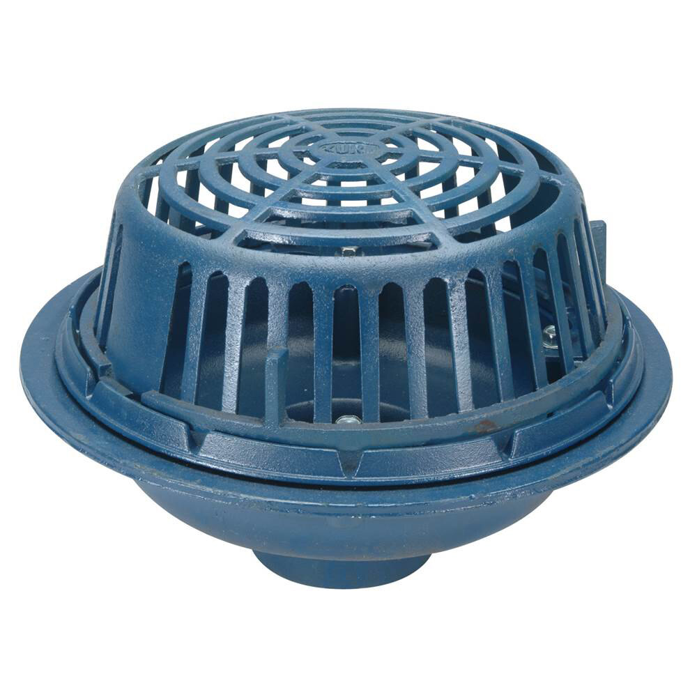 Zurn Elkay ZC100-3NH 15" Cast Iron Roof Drain with Low Silhouette Cast Iron Dome and 3" No-Hub Outlet