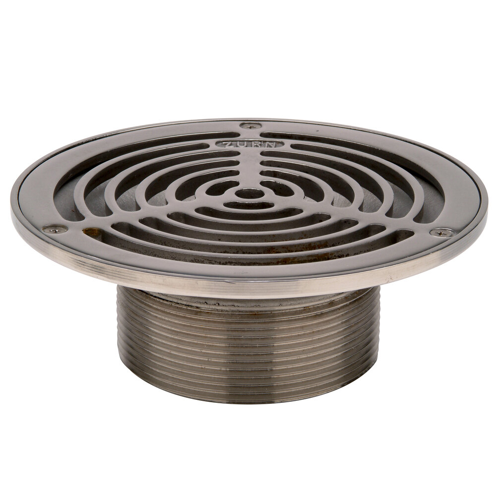 Zurn Elkay ZS400-6BS 6" Round Type BS Medium-Duty 304 Stainless Steel Floor Drain Grate for Z415 Drains