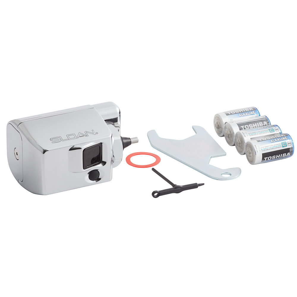 Sloan 0325105 EBV89A Polished Chrome Single Flush Sensor Retrofit Kit for Urinal and Toilet Flushometers