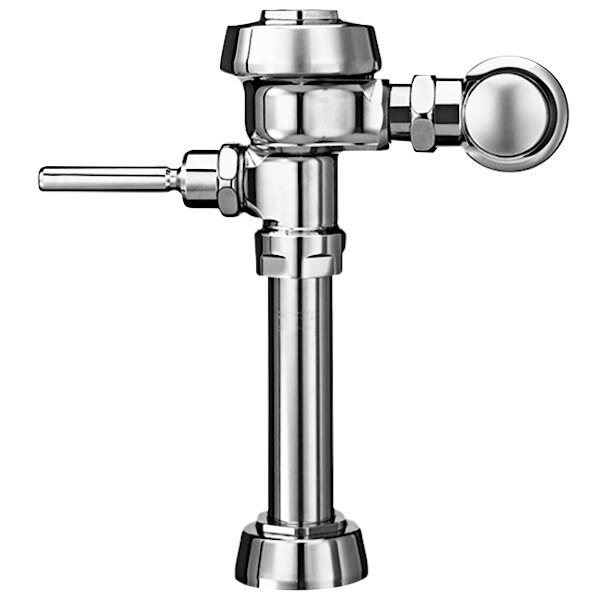 Sloan 3010000 Royal Chrome Single Flush Exposed Manual Water Closet Flushometer with Top Spud Fixture Connection - 1.6 GPF