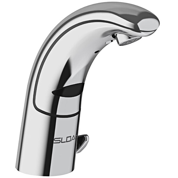 Sloan 3335000 Optima Polished Chrome Deck Mounted Battery Powered Sensor Faucet with 6 7/8" Spout and 1.5 GPM Aerated Spray Device