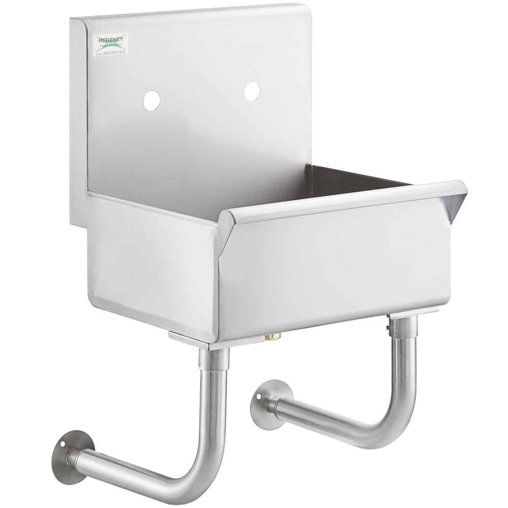 Regency Wall-Mounted 18" x 17 1/2" Utility Sink for (1) 8" Center Faucet