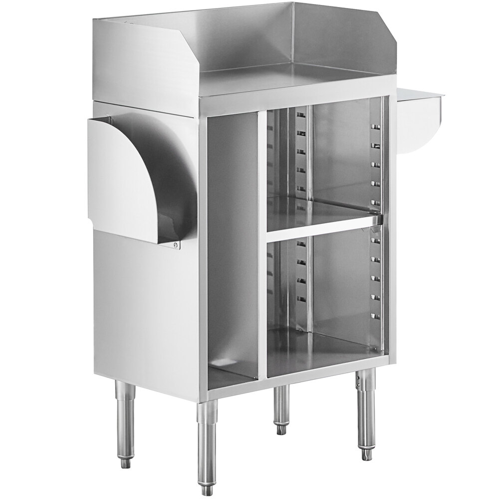 Regency 24" Stainless Steel Bussing / Waitress Station with Pan Holder