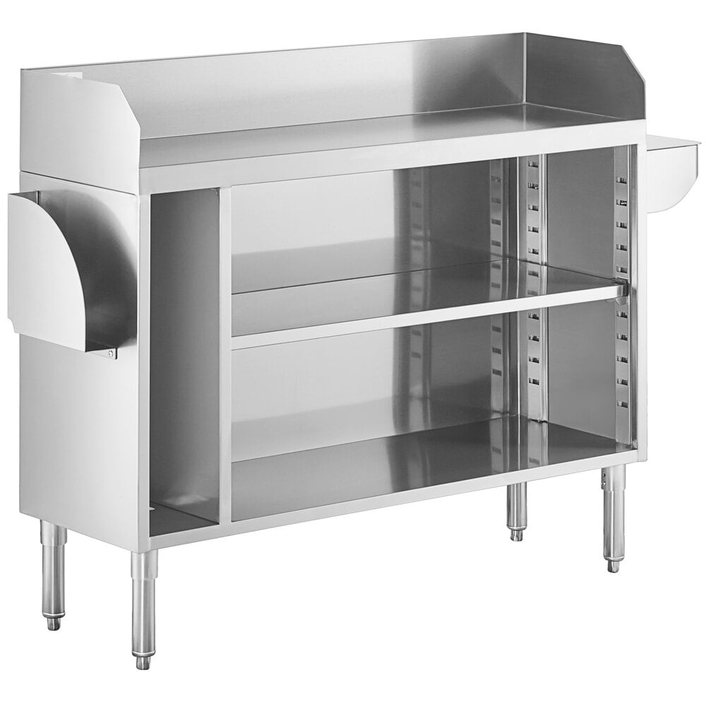 Regency 48" Stainless Steel Bussing / Waitress Station with Pan Holder