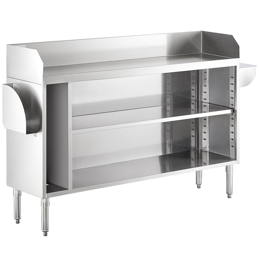 Regency 60" Stainless Steel Bussing / Waitress Station with Pan Holder