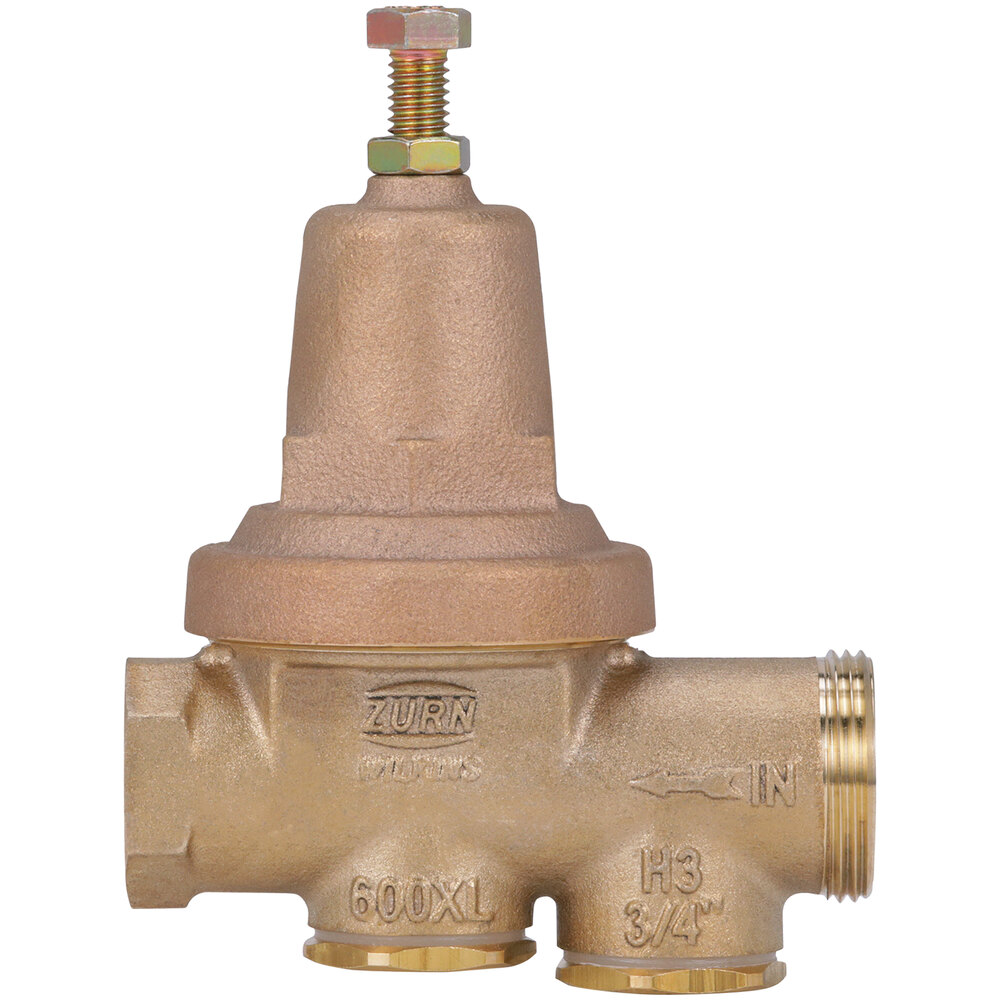 Zurn Elkay 34-600XL 3/4" Single Union Water Pressure Reducing Valve with Integral By-Pass Check Valve and Strainer