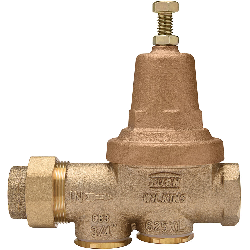 Zurn Elkay 34-625XL 3/4" Single Union Water Pressure Reducing Valve with Integral By-Pass Check Valve and Strainer