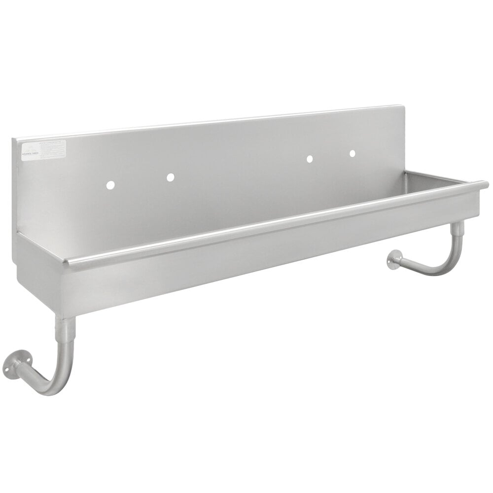 Advance Tabco 19-18-40-ADA 16-Gauge ADA Multi-Station Hand Sink with 5" Deep Bowl for 2 Faucets - 40" x 17 1/2"
