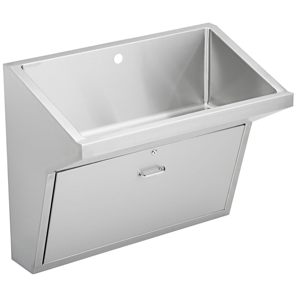 Zurn Elkay EWSFAD136201 Stainless Steel Wall Hung Single Bowl ADA Surgeon Scrub Sink - 33" x 16 1/2" x 6 1/2" Bowl