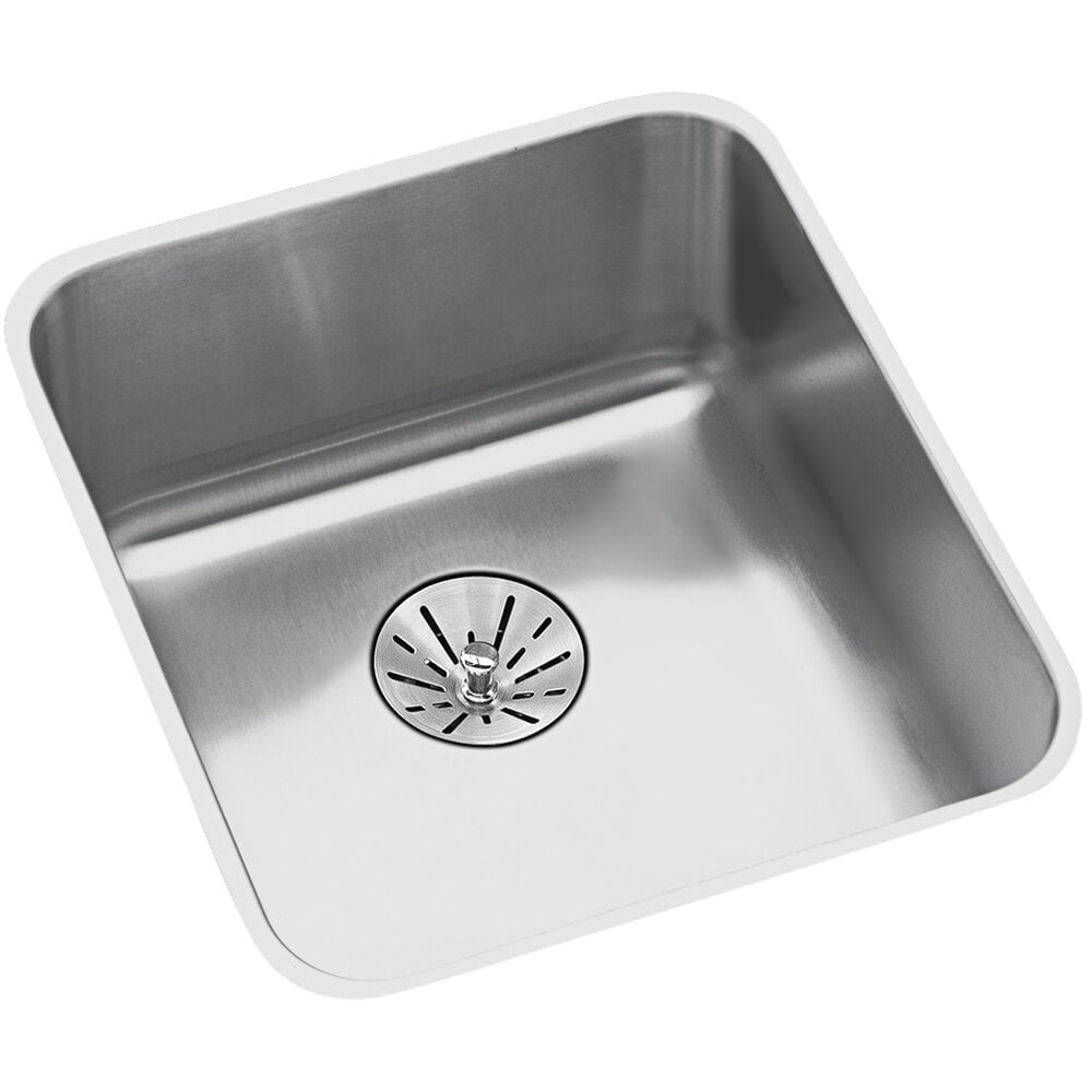 Zurn Elkay ELUHAD141455PD Lusterstone Classic Single Bowl Undermount ADA Sink with Perfect Drain - 14" x 14" x 5 3/8" Bowl