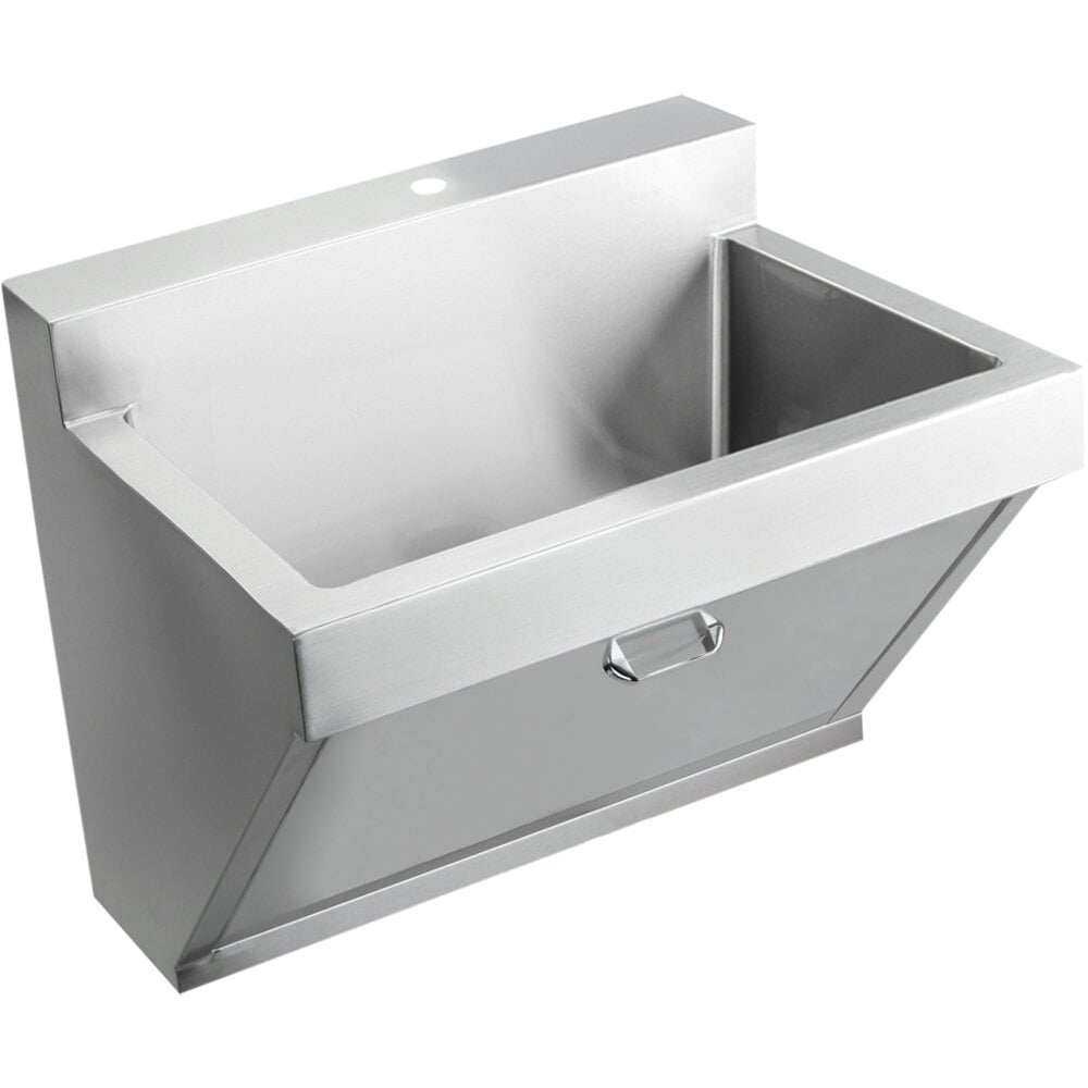 Zurn Elkay EWSF130261 Stainless Steel Wall Hung Single Bowl Surgeon Scrub Sink - 26" x 16 1/4" x 11" Bowl