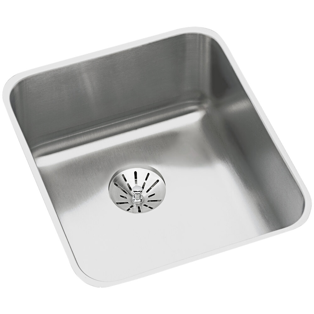 Zurn Elkay ELUHAD131655PD Lusterstone Classic Single Bowl Undermount ADA Sink with Perfect Drain - 13 1/2" x 16" x 5 3/8" Bowl