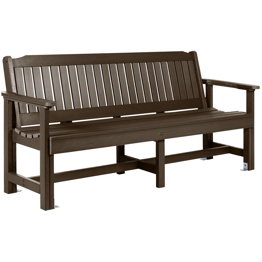 Sequoia by Highwood USA CM-BENSQ62-ACE Exeter 76 5/8" x 27 1/2" Weathered Acorn Faux Wood Outdoor Garden Bench
