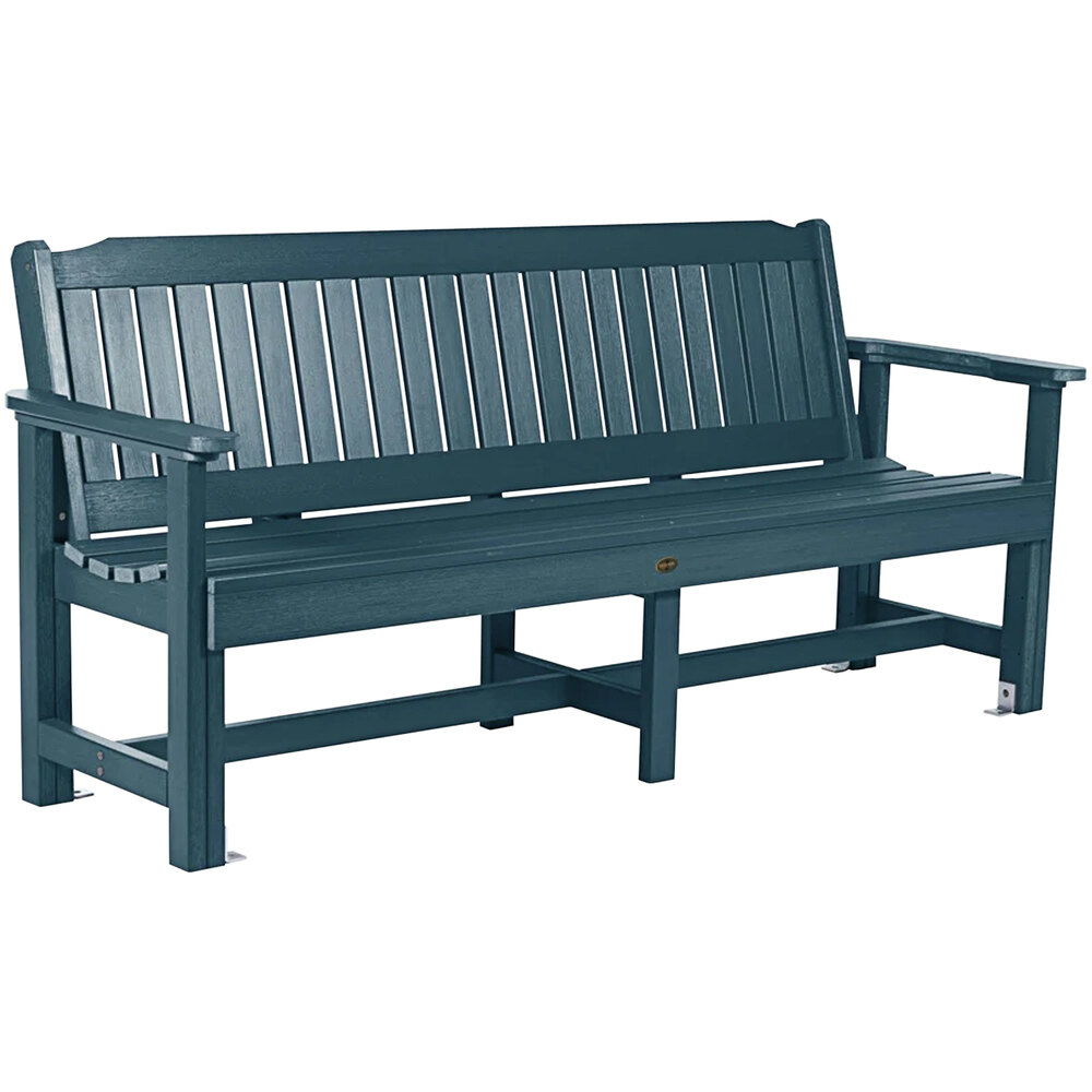 Sequoia Professional by Highwood USA CM-BENSQ62-NBE Exeter 76 5/8" x 27 1/2" Nantucket Blue Faux Wood Outdoor Garden Bench