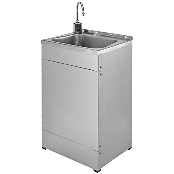 T&S TPS1020-E3130V5 Hands-Free Portable Handwashing Station with Sensor Gooseneck Faucet and (1) 5 Gallon Water Tank