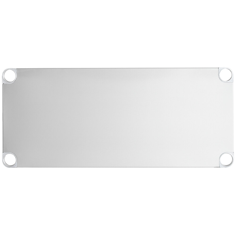 Regency Adjustable Stainless Steel Work Table Undershelf for 18" x 36" Tables - 18 Gauge