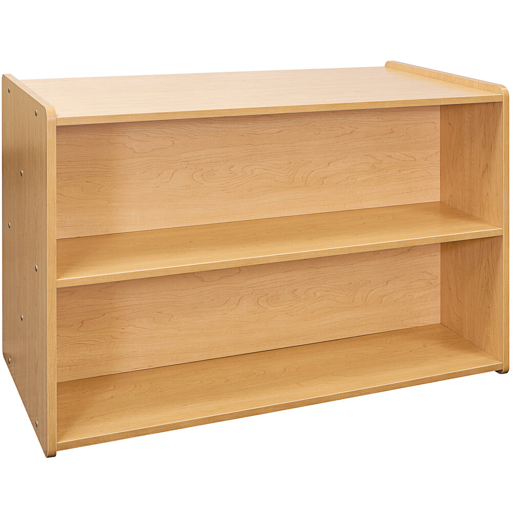 Tot Mate TM2226A.S2222 Maple Laminate Toddler Double Sided Storage Shelf - 46" x 23 1/2" x 30 1/2"