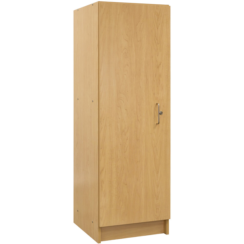Tot Mate TM2084A.S2222 Maple Single-Door Tall Laminate Cabinet - 19 1/2" x 20 1/2" x 59 1/2"
