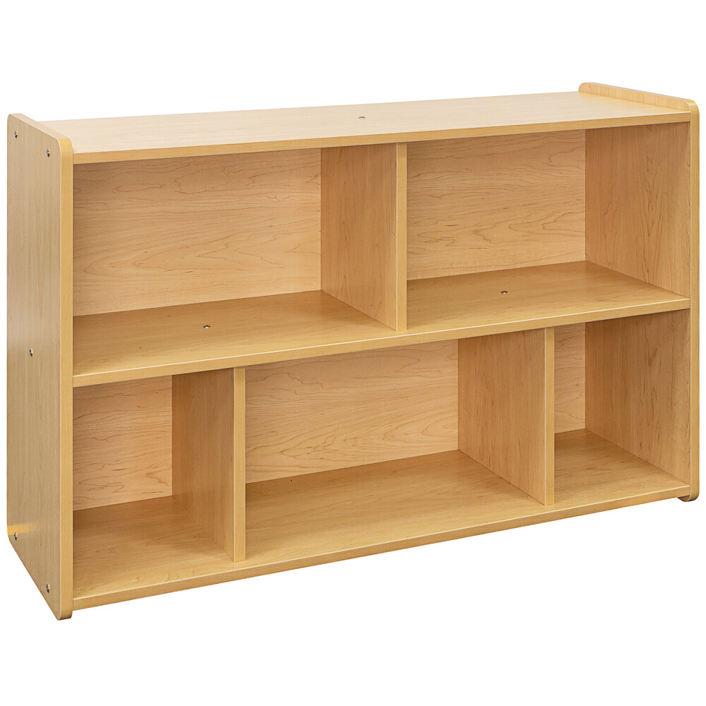 Tot Mate TMS303R.S2222 Maple Laminate School Preschool Compartment Storage - 46" x 15" x 30 1/2"; Unassembled
