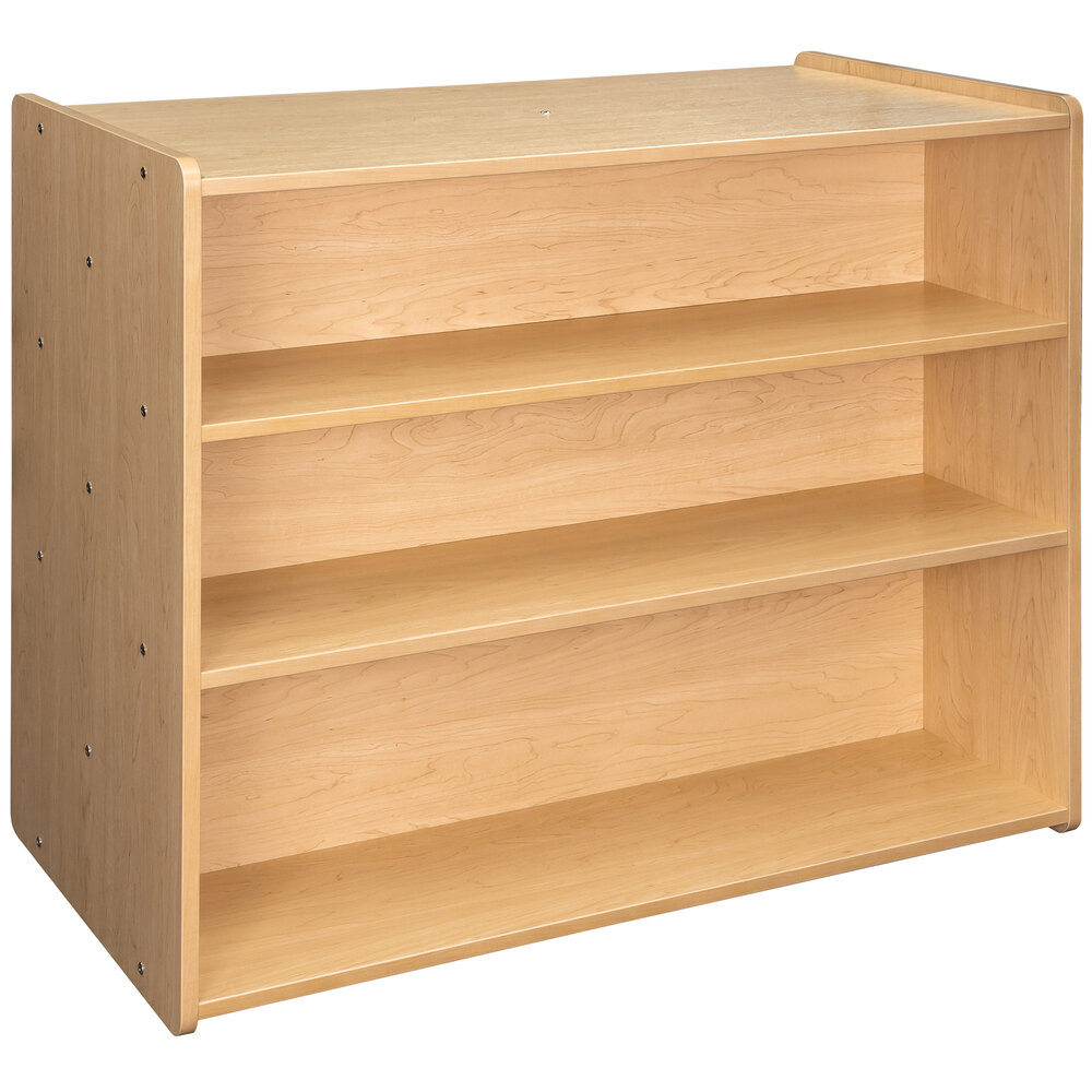 Tot Mate TMS101A.S2222 Maple Laminate School Age Double Sided Storage Shelf - 46" x 23 1/2" x 37 1/2"