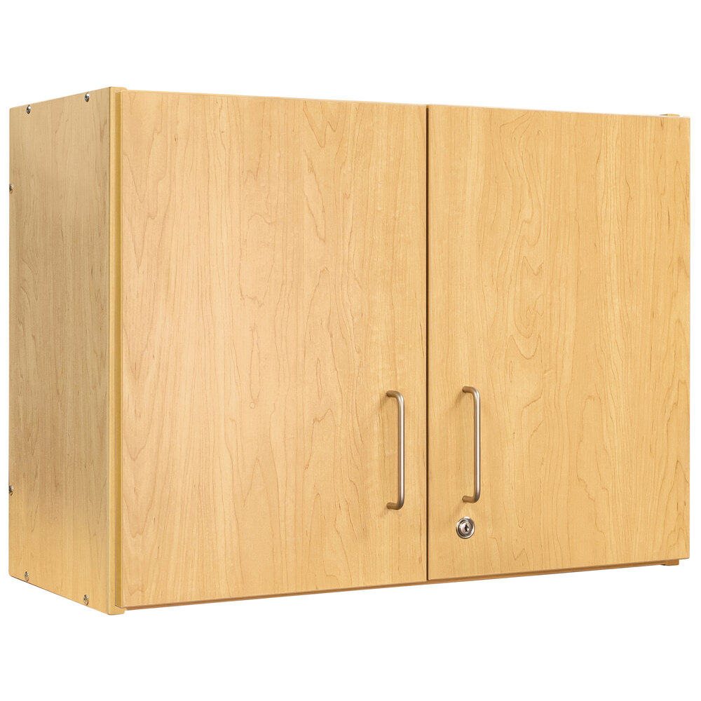Tot Mate TM2313A.S2222 Maple 2-Level Laminate Wall Cabinet - 30" x 14 1/2" x 22 1/2"