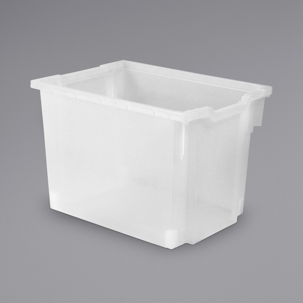 Tot Mate TM7523R.S0000 Large Translucent Bin - 16 3/4" x 12 1/2" x 12" - 5/Pack