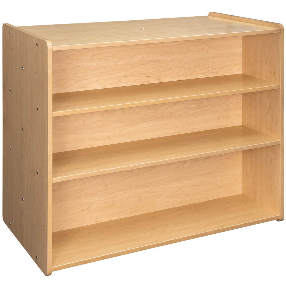 Tot Mate TMS101R.S2222 Maple Laminate School Age Double Sided Storage Shelf - 46" x 23 1/2" x 37 1/2"; Unassembled
