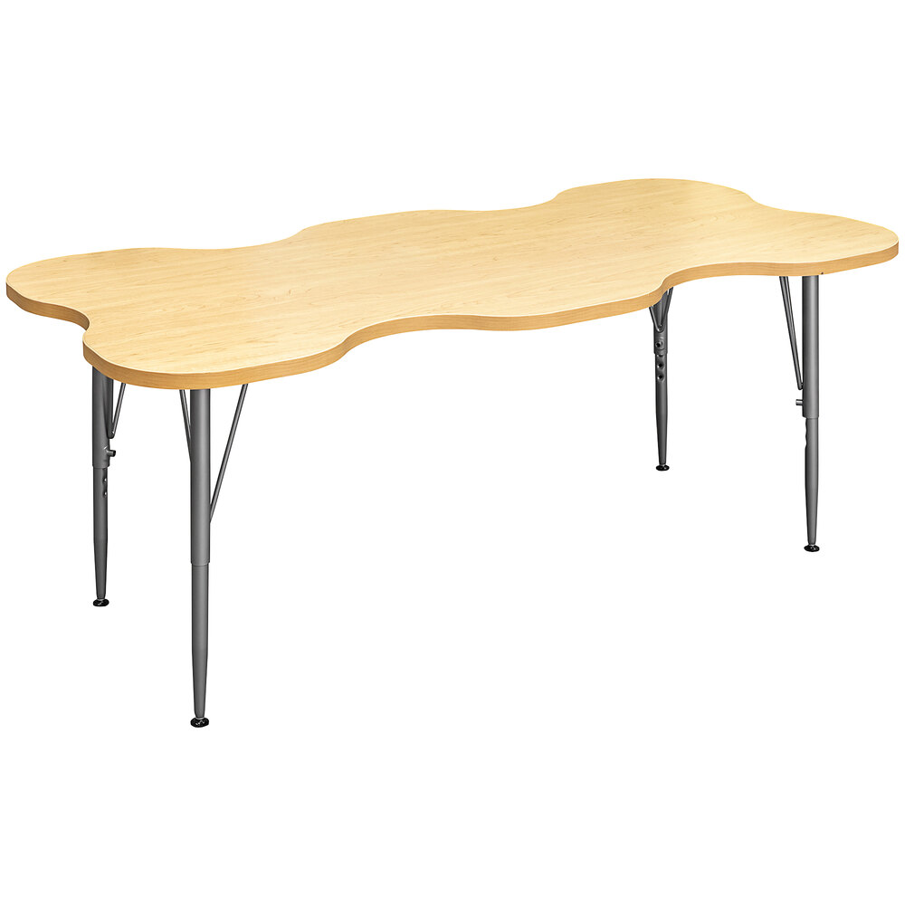 Tot Mate TM9429R.S22S0 My Place 60" x 30" Maple Rectangular Laminate Table - 21" - 30" Height; Unassembled