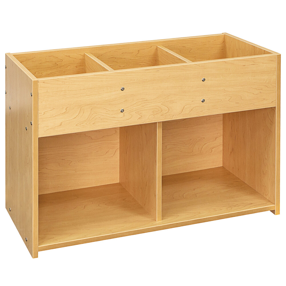 Tot Mate TMS501R.S2222 Maple Laminate Book / Toy Storage - 36" x 14" x 24"; Unassembled