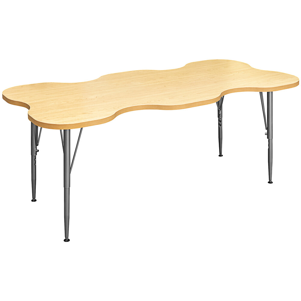 Tot Mate TM9428R.S22S0 My Place 60" x 30" Maple Rectangular Laminate Table - 14" - 23" Height; Unassembled
