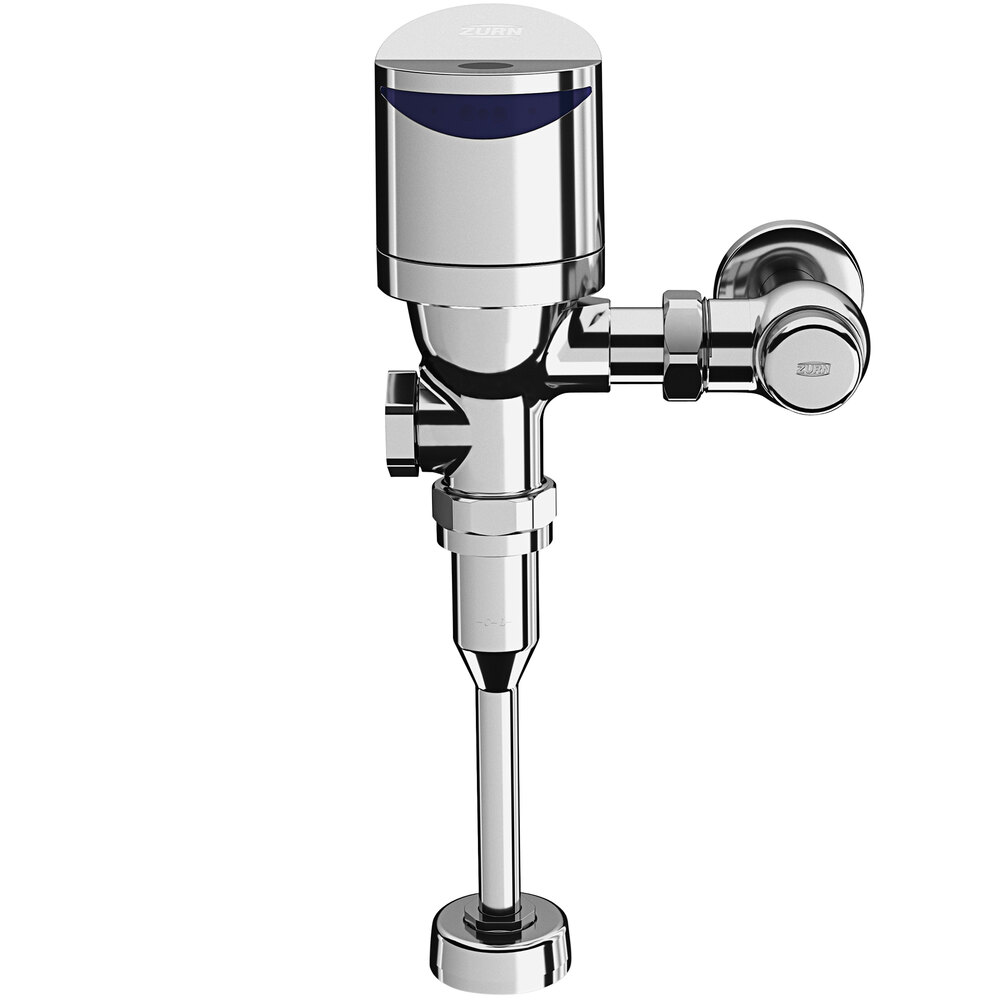 Zurn Elkay ZER6003AV-ULF-TM Chrome Plated Sensor Operated Battery Powered Urinal Flush Valve - 0.125 GPF