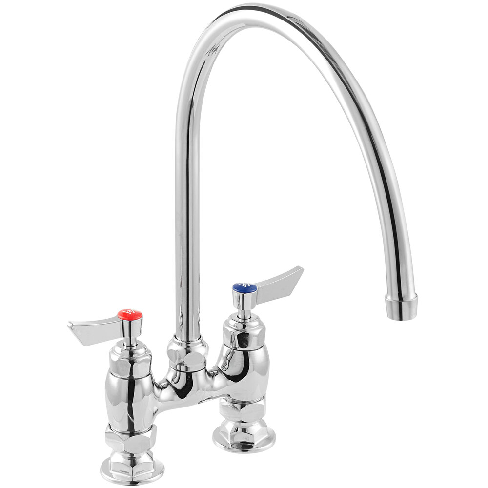 Waterloo Deck Mount Faucet with 12" Gooseneck Spout and 4" Centers